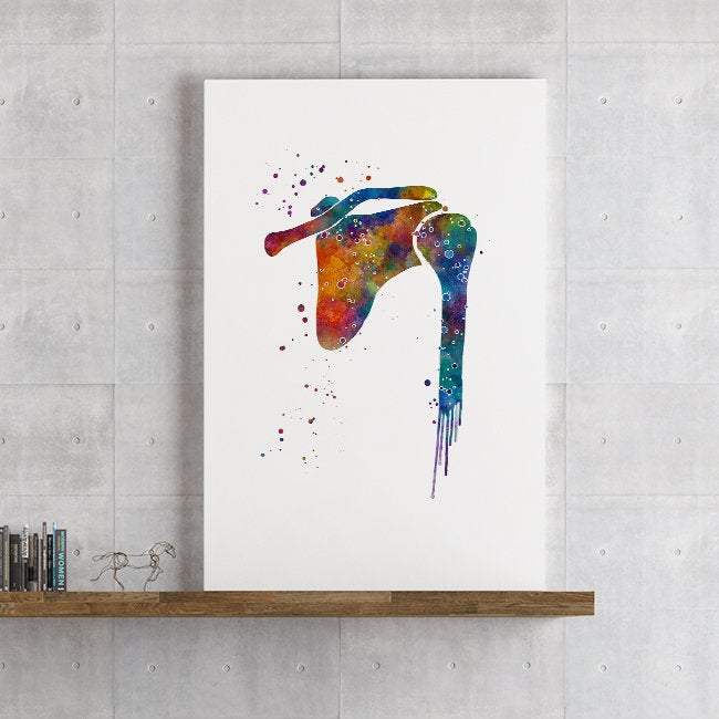 Shoulder Joint Watercolor Anatomy Art Print