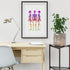 Skeletons Watercolor Art Print Human Anatomy Wall Art