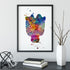 Thyroid and Trachea Watercolor Art Print