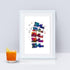 Vertebrae Multicolored Watercolor Art Print