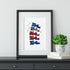 Vertebrae Multicolored Watercolor Art Print